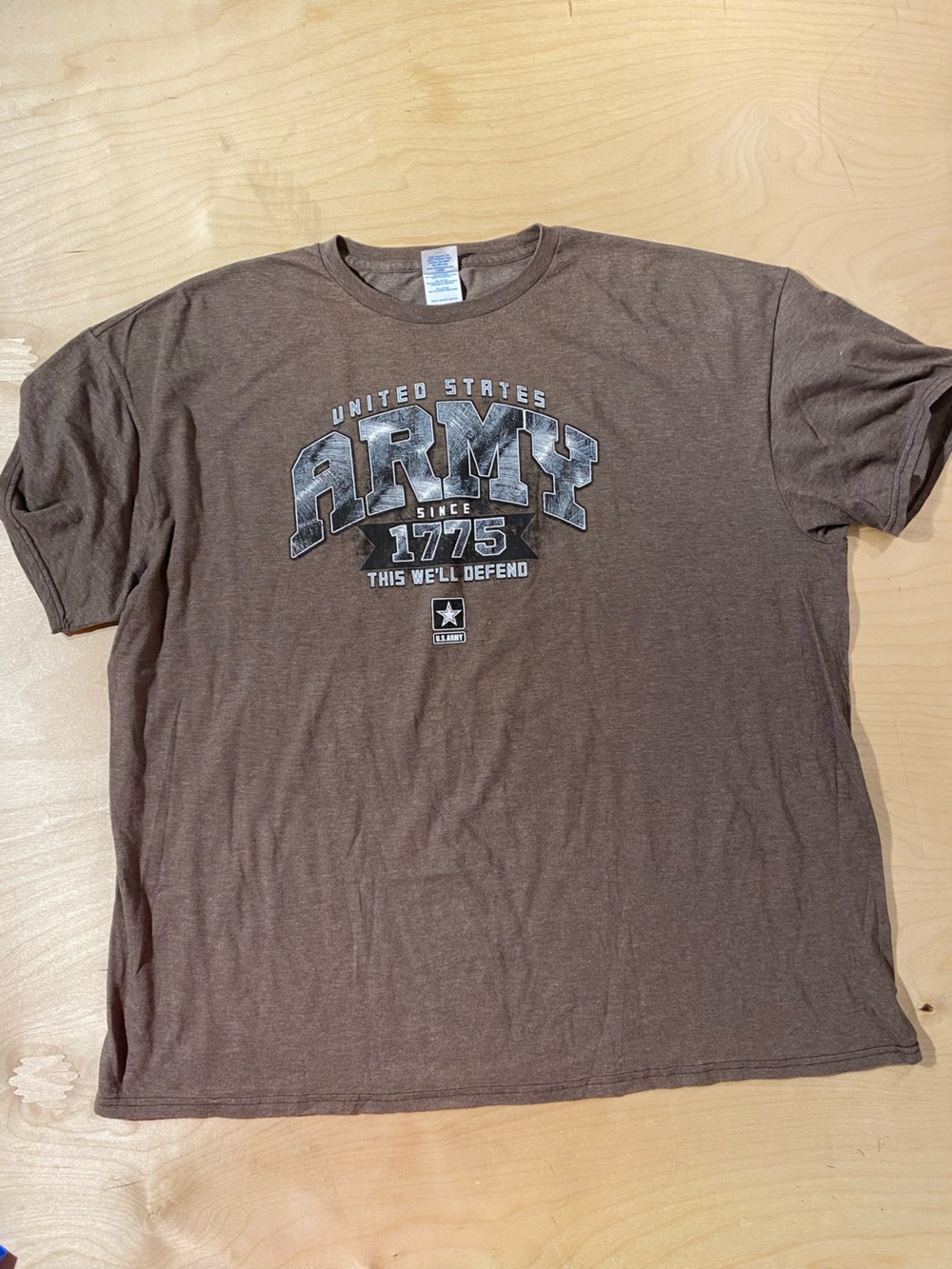 United States Army Brown Graphic Tee on Delta Tag 3XL (SA)